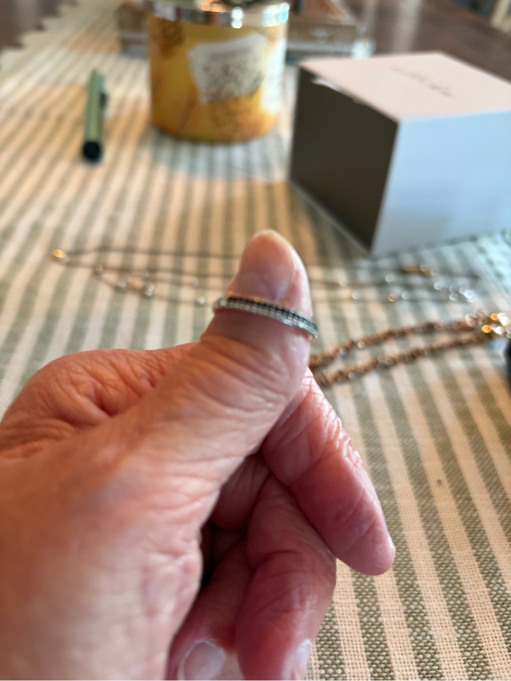 Sterling Silver Pavé Stackable Band - Silver